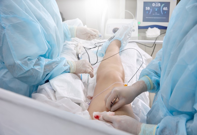 Minimally invasive vein ablation procedure performed at Cardiovascular Specialists of New England to treat chronic venous insufficiency and varicose veins.